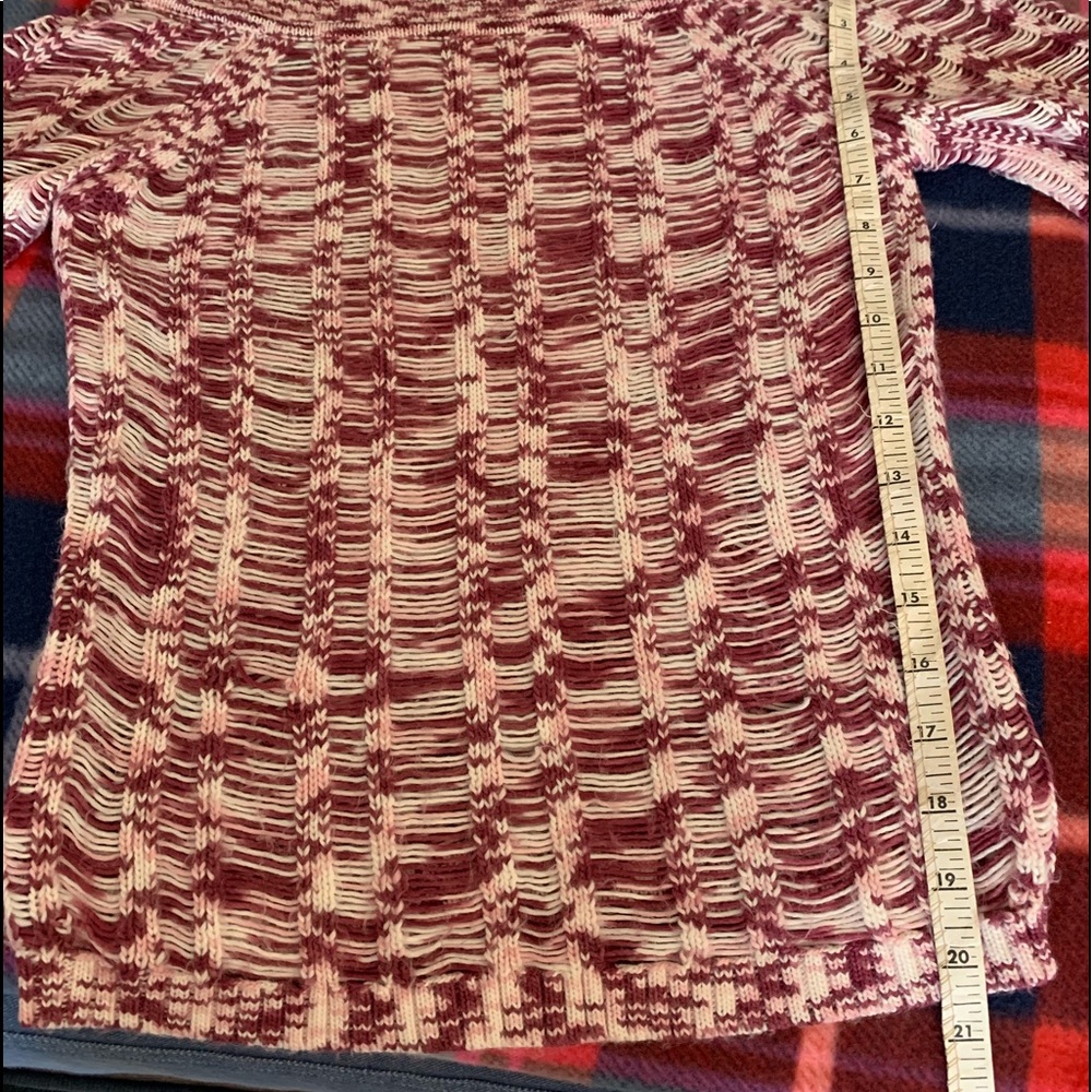 Donating soon! Raspberry Pink Open Knit Sweater. - Picture 7 of 8